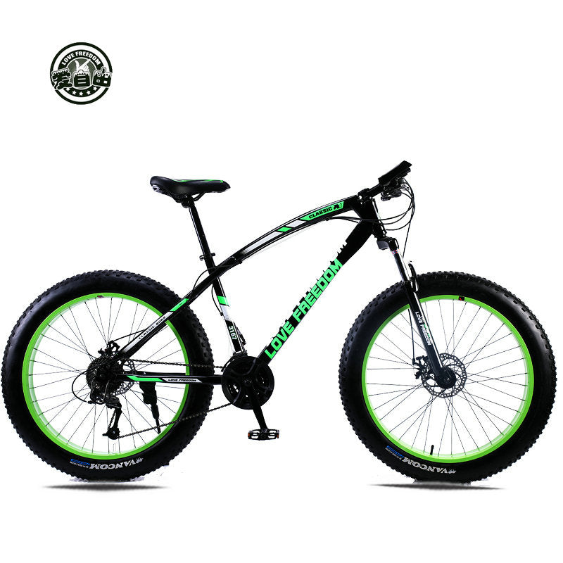 Amo la libertad de bicicletas de montaña 7 velocidades, 21Speeds .24 .27 Velocidades plazos de envío 26x4.0" grasa bicicletas de reducción de engranajes fuera de la carretera de la playa de la bici