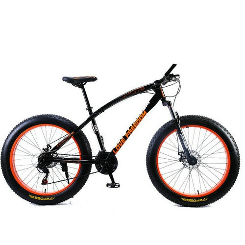 Amo la libertad de bicicletas de montaña 7 velocidades, 21Speeds .24 .27 Velocidades plazos de envío 26x4.0" grasa bicicletas de reducción de engranajes fuera de la carretera de la playa de la bici