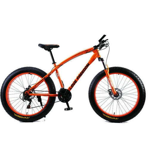 Amo la libertad de bicicletas de montaña 7 velocidades, 21Speeds .24 .27 Velocidades plazos de envío 26x4.0" grasa bicicletas de reducción de engranajes fuera de la carretera de la playa de la bici