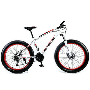 Amo la libertad de bicicletas de montaña 7 velocidades, 21Speeds .24 .27 Velocidades plazos de envío 26x4.0" grasa bicicletas de reducción de engranajes fuera de la carretera de la playa de la bici