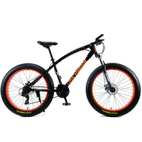 Amo la libertad de bicicletas de montaña 7 velocidades, 21Speeds .24 .27 Velocidades plazos de envío 26x4.0" grasa bicicletas de reducción de engranajes fuera de la carretera de la playa de la bici