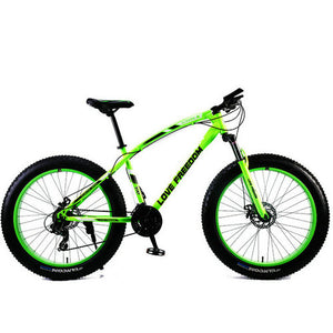 Amo la libertad de bicicletas de montaña 7 velocidades, 21Speeds .24 .27 Velocidades plazos de envío 26x4.0" grasa bicicletas de reducción de engranajes fuera de la carretera de la playa de la bici