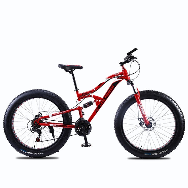 Amo la libertad de bicicletas de montaña 7 velocidades, 21Speeds .24 .27 Velocidades plazos de envío 26x4.0" grasa bicicletas de reducción de engranajes fuera de la carretera de la playa de la bici