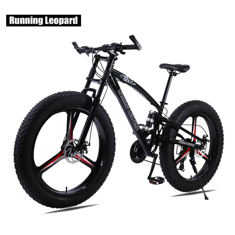 Running Leopard 7/21/24 Speed 26x4.0 Fat bike Bicicleta de montaña Nieve Bicicleta Amortiguador Suspensión Horquilla Entrega gratuita Bicicleta de Rusia