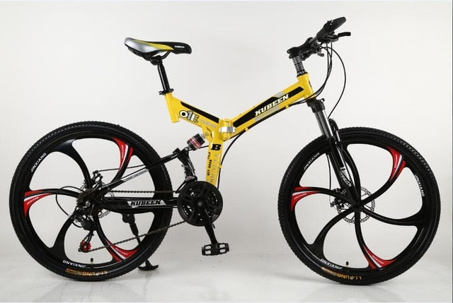 Bicicleta de montaña KUBEEN bicicleta de acero de 26 pulgadas bicicletas de 21 velocidades frenos de doble disco bicicletas de carretera de velocidad variable bicicleta de carrera bicicleta BMX