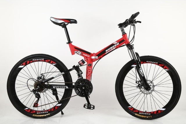 Bicicleta de montaña KUBEEN bicicleta de acero de 26 pulgadas bicicletas de 21 velocidades frenos de doble disco bicicletas de carretera de velocidad variable bicicleta de carrera bicicleta BMX