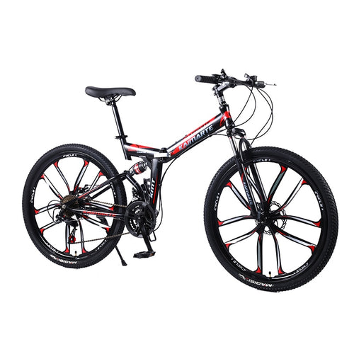 Bicicleta de montaña de 26 pulgadas Bicicleta plegable de 21 velocidades Bicicleta para adultos Bicicleta de montaña para hombres y mujeres Rueda de radios y rueda de cuchillo