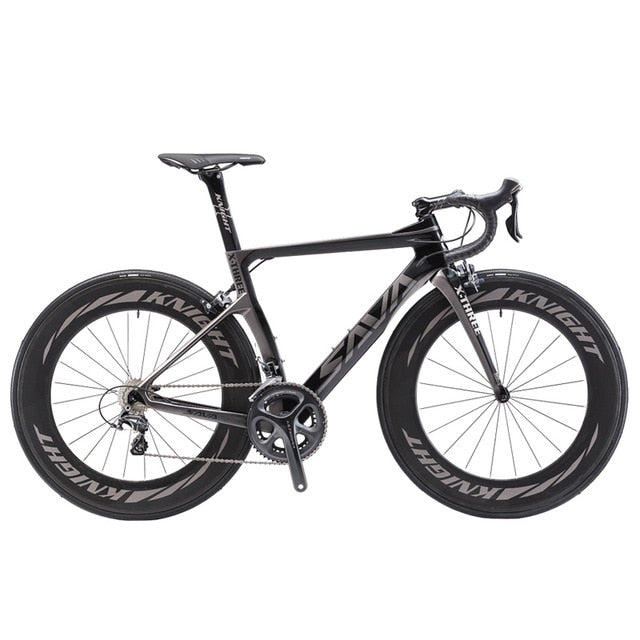 Bicicleta de carbono SAVA Bicicleta de carretera de carbono Bicicleta de carretera Bicicleta de 22 velocidades Racing Cuadro de carbono completo con grupos SHIMANO ULTEGRA UT R8000