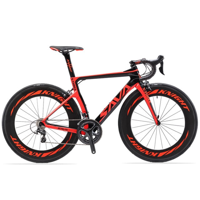 Bicicleta de carbono SAVA Bicicleta de carretera de carbono Bicicleta de carretera Bicicleta de 22 velocidades Racing Cuadro de carbono completo con grupos SHIMANO ULTEGRA UT R8000