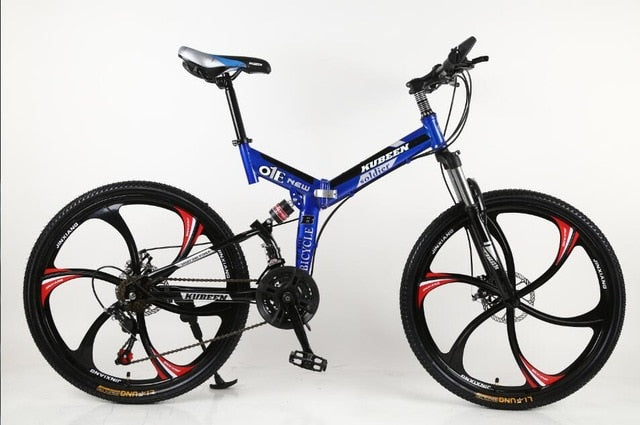 Bicicleta de montaña KUBEEN bicicleta de acero de 26 pulgadas bicicletas de 21 velocidades frenos de doble disco bicicletas de carretera de velocidad variable bicicleta de carrera bicicleta BMX