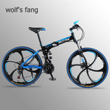Colmillo de lobo Bicicleta de montaña 21 velocidades 26 "pulgadas Bicicleta plegable bicicleta de carretera Frenos de doble disco bicicletas de montaña plegables bicicleta de estudiante