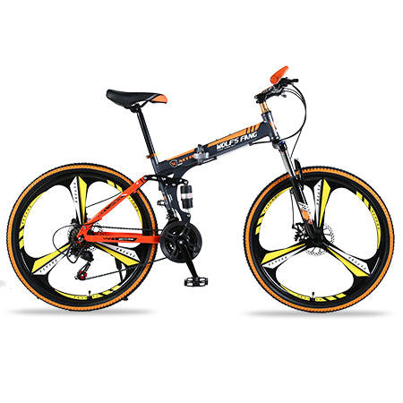 Colmillo de lobo Bicicleta de montaña 21 velocidades 26 "pulgadas Bicicleta plegable bicicleta de carretera Frenos de doble disco bicicletas de montaña plegables bicicleta de estudiante