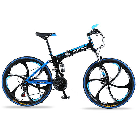 Colmillo de lobo Bicicleta de montaña 21 velocidades 26 "pulgadas Bicicleta plegable bicicleta de carretera Frenos de doble disco bicicletas de montaña plegables bicicleta de estudiante