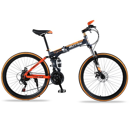 Colmillo de lobo Bicicleta de montaña 21 velocidades 26 "pulgadas Bicicleta plegable bicicleta de carretera Frenos de doble disco bicicletas de montaña plegables bicicleta de estudiante