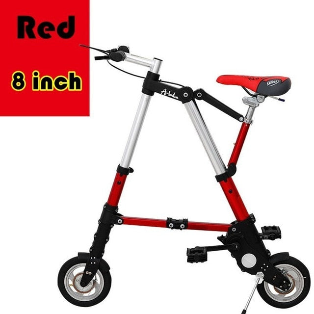 City Elf Bike 8/10 pulgadas de aleación de aluminio ultraligero Mini bicicleta plegable Compras Metro Viaje portátil Bolsillo Unisex Ciclismo