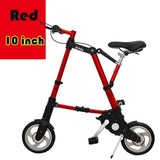 City Elf Bike 8/10 pulgadas de aleación de aluminio ultraligero Mini bicicleta plegable Compras Metro Viaje portátil Bolsillo Unisex Ciclismo