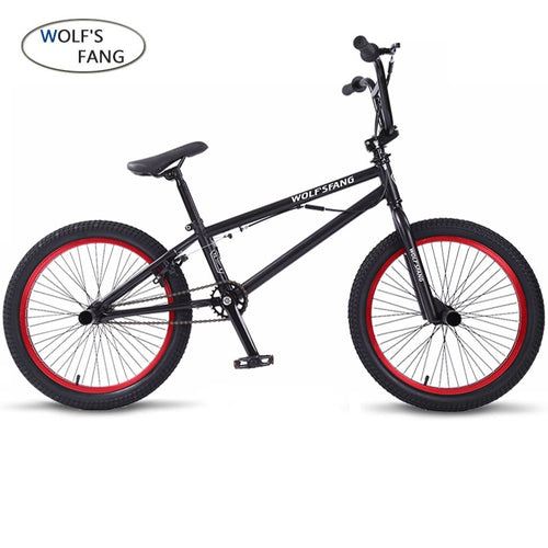 Rendimiento marco de acero fang 20Inch BMX del lobo bici neumático púrpura / rojo para la demostración del truco acrobático posterior de la bici de la bicicleta exclusiva calle