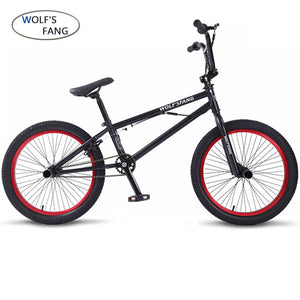 Rendimiento marco de acero fang 20Inch BMX del lobo bici neumático púrpura / rojo para la demostración del truco acrobático posterior de la bici de la bicicleta exclusiva calle