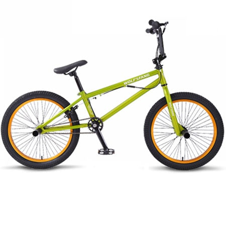 Rendimiento marco de acero fang 20Inch BMX del lobo bici neumático púrpura / rojo para la demostración del truco acrobático posterior de la bici de la bicicleta exclusiva calle