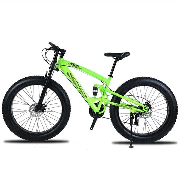 Running Leopard 7/21/24 Speed 26x4.0 Fat bike Bicicleta de montaña Nieve Bicicleta Amortiguador Suspensión Horquilla Entrega gratuita Bicicleta de Rusia